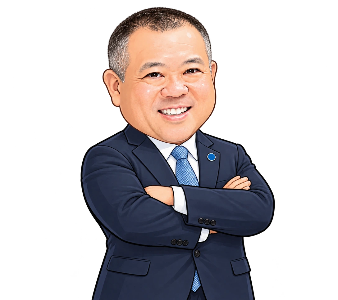 田中宣光のキャラクター（腕組み）